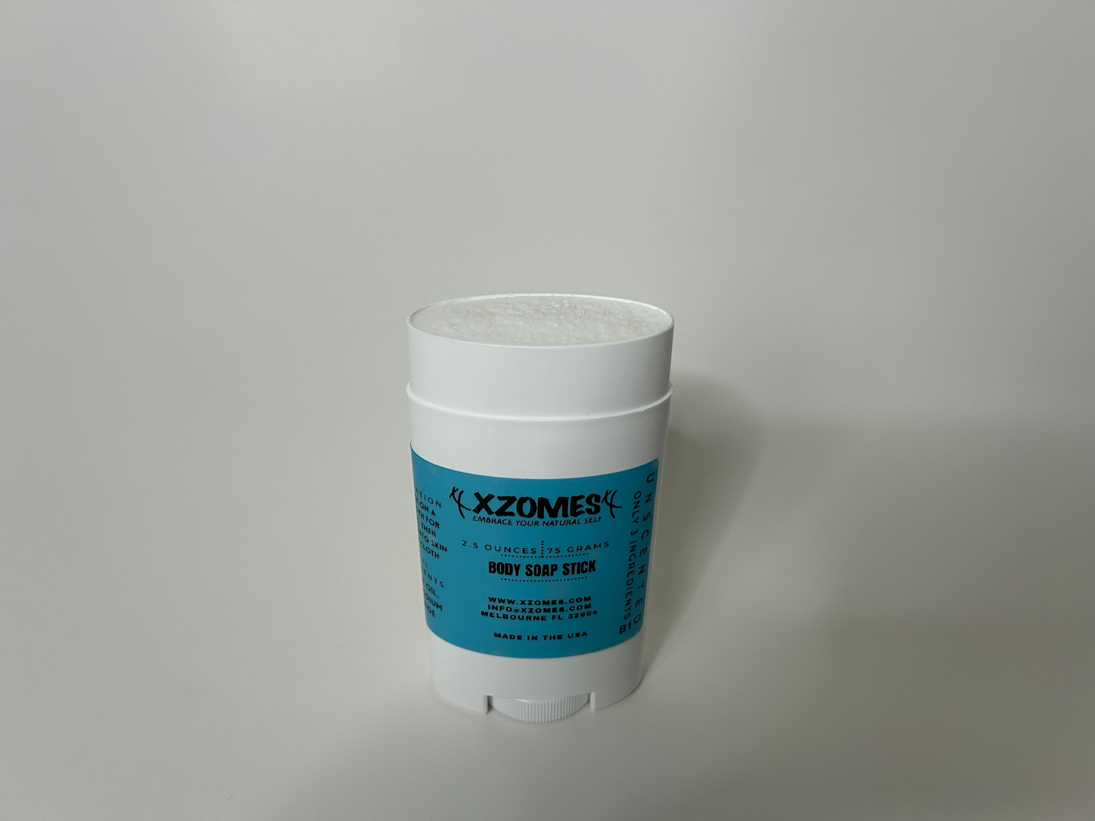 The Simplest Soap Stick - Natural - Unscented - 3 Ingredients - 75 Grams