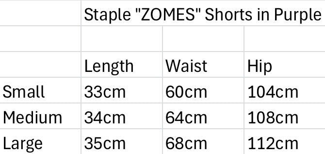 Staple “ZOMES” Shorts in Purple